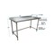 Bk Resources Stainless Steel Work Table With Open Base, 1.5" Rear Riser 60"Wx30"D VTTROB-6030 - alternate 3
